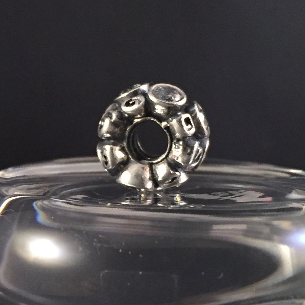 Authentic PANDORA 925 Silver Primrose Clear CZ - Picture 5 of 8